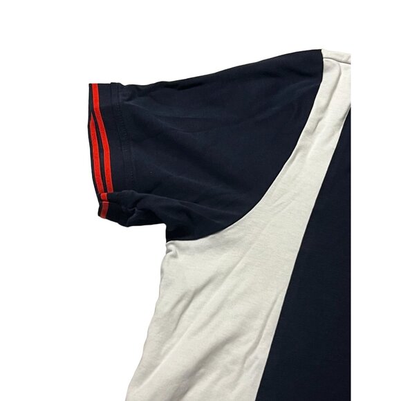 Bugatchi Polo Shirt Men's Size Medium Red White Blue Comfort Stretch Excellent V - Picture 4 of 5